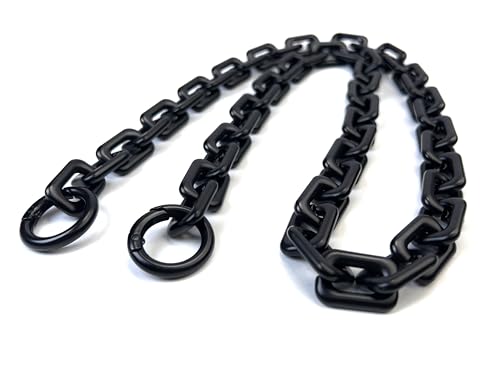 VersaKits 33.85'' Matte Black Heavyweight Chunky Purse Chain Strap | Premium Zinc Alloy Luxury-Inspired Design Wear-Resistant Finish Easy Clip-On Installation DIY Bag Upgrades - color: Matte Black, size: 33.85''(86cm)
