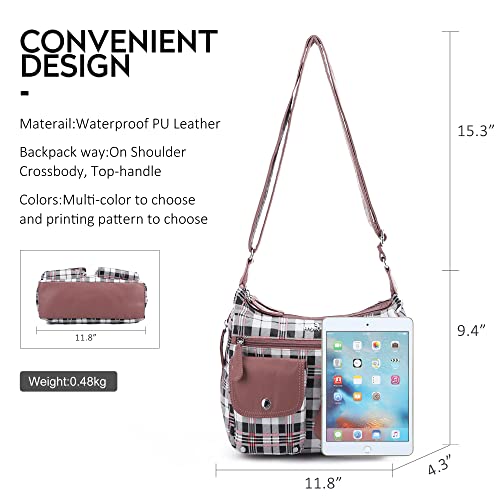 Angel Kiss Crossbody Bags for Women, Ladies Shoulder Handbags and Purses Medium Faux Leather Pocketbooks | Ladies - color: 357white/Pink