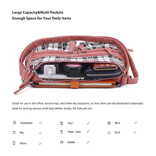Angel Kiss Crossbody Bags for Women, Ladies Shoulder Handbags and Purses Medium Faux Leather Pocketbooks | Ladies - color: 21white/Pink