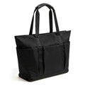 Waterproof Tote Bag with Zipper Foldable Beach Bag for Travel - color: Black