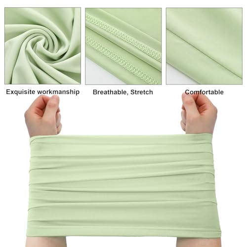 Geyoga 6 Pieces Summer UV Protection Cooling Neck Gaiter Face Clothing Neck Gaiter Mask Scarf Sunscreen Breathable Bandana - color: Light Color