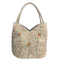 HCRAFT Embroidered Handbags for Women, Large Beads Flower Shoulder Tote Bag with Zipper Fabric Hobo Bags, Mother's Day Bag - color: Large Dandelion