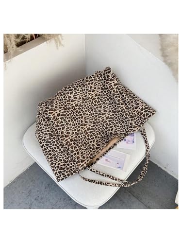 MakeMeChic Women's Leopard Tote Bag Cheetah Oversize Shoulder Bag Weekender Bag - color: Multicolor