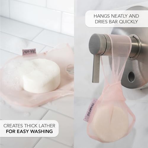 Kitsch Bar Soap Saver Pouch – Patented Mesh Soap Bag for Shampoo and Conditioner Bars - Extends Use & Prevents Soggy Mess - Recycled Beauty Bar Bag, Eco-Friendly - Blush - color: Blush