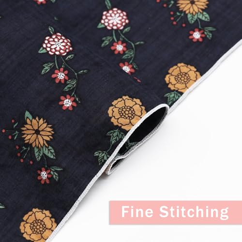 Bandanas for Women Men 21"x21" Floral Headband Scarf Versatile Hair Bandana Square Head Scarf - color: Dark Blue Floral