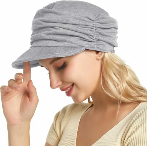 XYIYI Women Cancer Headwear Soft Chemo Beanie Baseball Cap - color: Light Gray
