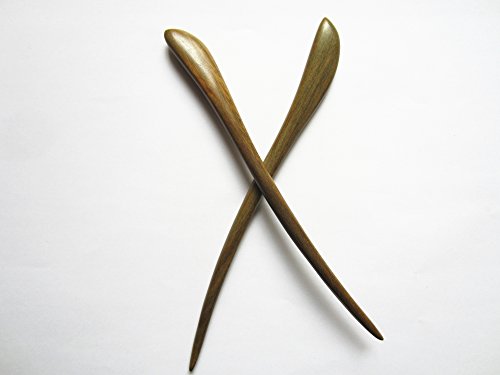 Zz-gs-bt 2 Count Hair Sticks Natural Green Sandalwood Handmade Carved Hair Clip Shawl Hair Pins Pack of 2 Pcs:Swiming Fish