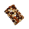 Bohemian Wooden Bead Bracelets Boho Colorful Handmade Elastic Stretch Bracelets Design for Women Summer Beach Festival Jewelry - color: Brown