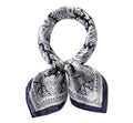 ANDANTINO 100% Mulberry Silk Scarf -21” Square Neckerchief with Gift Packed - color: Blue Paisley
