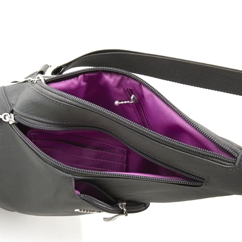 Baggallini Mini Sling - 12x7 Sling Crossbody Bag Backpack with Adjustable Shoulder Strap - color: Charcoal