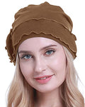 osvyo Chemo Headwear Turban Cap for Women - Cancer Beanie Hair Loss Sealed Packaging - color: Cotton Deep Apricot
