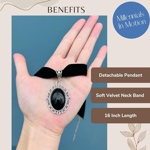 Millennials In Motion Gothic Necklaces - color: Oval Choker