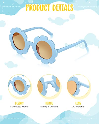 CHENGU Retro Flower Sunglasses Daisy Flower Headbands Costume Accessories Set Groovy 60s 70s Hippie Boho Party Favor, Festival Beach Birthday Decorations(32 Pieces,Bright Style) - style: Bright Style