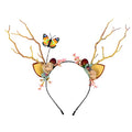 Vivivalue Deer Headband with Flowers, Cat Ear Hair Band, Handmade Crown for Women and Children, Hair Accessory for Festival, Wedding, Party - color: 9