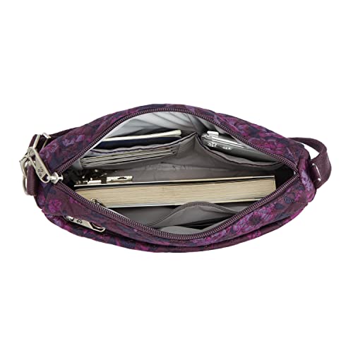 Travelon Anti-Theft Classic Small East/West Crossbody - color: Wine Rose