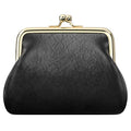 Coin Purse, Small PU Leather Change Purse, Coin Wallet with Clasp, Car Change Holder Pouch for Woman Men Kids Girls, Black - color: Black