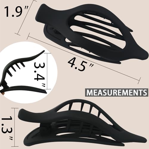 GKETN 6 Pack Flat Hair Claw Clips for Women Duck Billed French Lay Down Hair Barrettes Accessories 100% Polycarbonate Matte Neutral Color - color: Mixed Matte Neutral Color