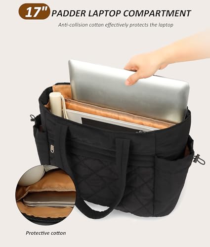 TANTOMI Tote Bag for Women Vegan Leather Purses and Handbags Ladies Waterproof Big Shoulder Bag for Travel - color: Black.f