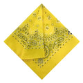 Single Pack Bandanas 60s Premium Cotton Soft Thin Handfeel Large Handkerchief for Men and Women - color: 1 Pack-yellow
