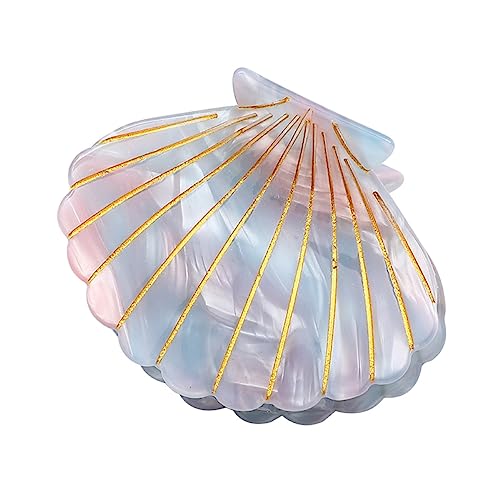 Shell Claw Clip,Acetate Hair Clips,Small Hair Clips for Women,Blue - color: Blue