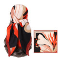 Women's Square Silk Like Head Scarf Large 35 inch Silk Feeling Hair Wrapping Satin Scarves for Sleeping Bandanas - color: A003-1 Twill Red