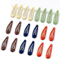 20 PCS Metal Snap Hair Clips Water Drop No Slip Barrettes for Women Bright Small Hair Clips For Thick And Thin Fine Hair,Green Red Brown Yellow Dark Blue,1.97 x 0.5 In. - color: Green Red brown Yellow Dark Blue