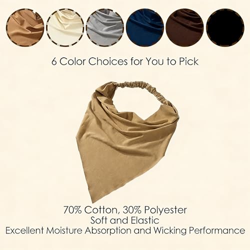6 Pack Women Hair Scarf Headband, Boho Bandana Headbands for Women, Womens Head Scarves & Cute Bandanas, Soft Comfortable Bandana Headband for Daily & Special Occasions