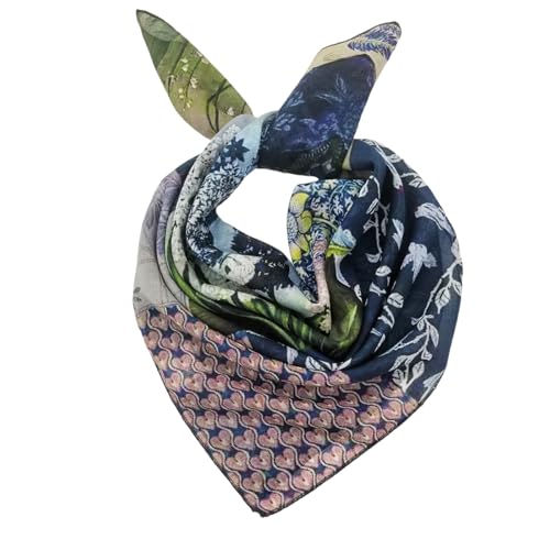 Large Cotton Bandana Lightweight Head Hair Scarf Headbands Wraps Cover Handkerchiefs for Women Men 25 x 25 inch - color: Rt20
