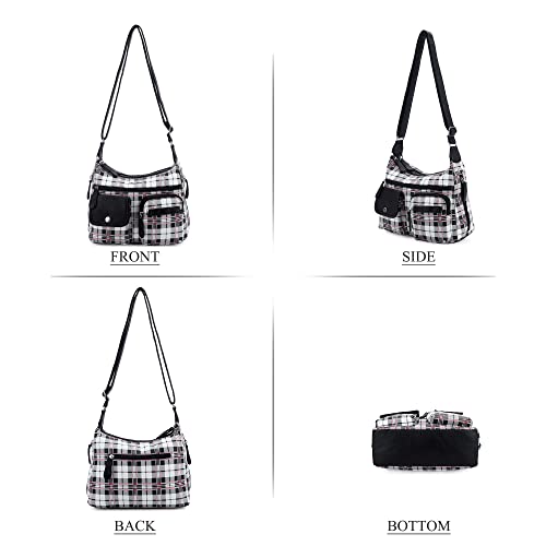 Angel Kiss Crossbody Bags for Women, Ladies Shoulder Handbags and Purses Medium Faux Leather Pocketbooks | Ladies - color: 1white/Black
