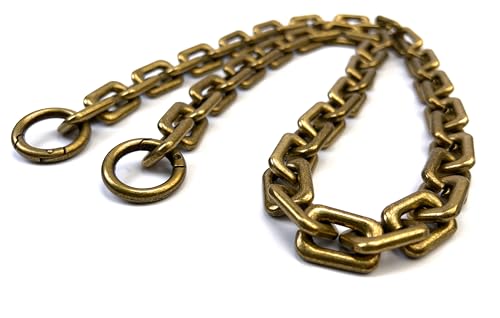 VersaKits 33.85'' Bronze Heavyweight Chunky Purse Chain Strap | Premium Zinc Alloy Luxury-Inspired Design Wear-Resistant Finish Easy Clip-On Installation DIY Bag Upgrades - color: Bronze, size: 33.85''(86cm)
