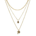 6PCS Layered Gold Necklaces for Women Trendy, 18K Gold Plated Cross Pendant Necklace Set, Vintage Chunky Gold Necklace Stack for Women Jewelry Gifts - style: Layered Cross Necklace A