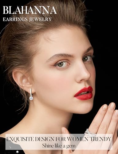 Moissanite Earrings, Sterling Silver Hoop Earring 1.0ct-2.0ct D Color Brilliant Hypoallergenic Earring for Women Men Drop Dangle Moissanite Leverback Mother's Day Gift - color: 1.0 carats(0.5ct*2)-Silver