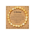 Gnamy Healing Crystal Bracelet for Women, Natural Stone Beaded Healing Crystal Bracelet Triple Protection Stress Relief Beads Jewelry Birthday Gifts Jewelry for Her - style: Citrine