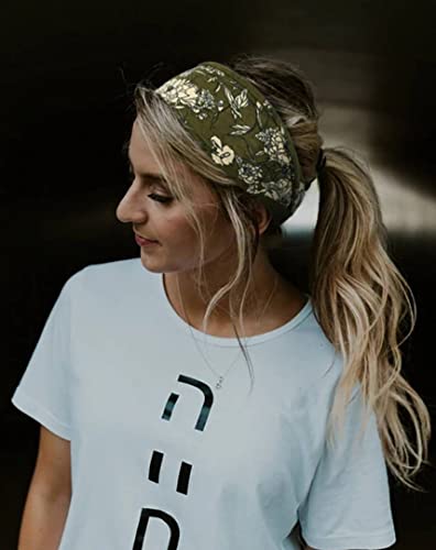 AKTVSHOW Boho Headbands for Women Fashion Wide Headband Non-Slip Head Band for Women's Hair Wide Thick Sweat Hair Bands, Trendy Hair Accessories for Women's - color: Boho