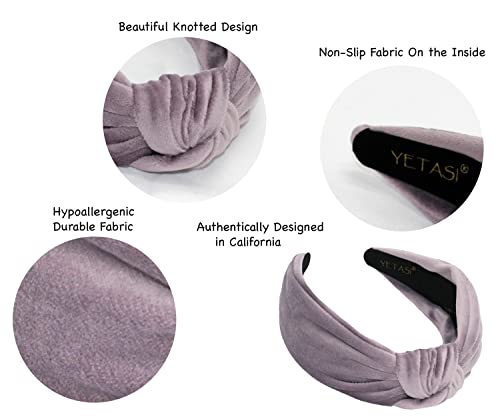 Purple Velvet Headband for Women, Trendy & Non-Slip Hairband, Comfortable Material, One Size Fits All, 1 Count - color: Purple