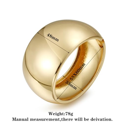 YMBYCM Gold Chunky Bangle Bracelets for Women Trendy Wide Chunky Cuff Bracelets Wrap Bracelet - style: C-G2