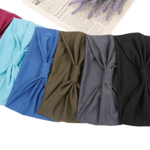 Tobeffect Headbands for Women African Boho Wide Hairband Headband Knotted Head Wraps Turbans Hair Accessories - color: Multicolor