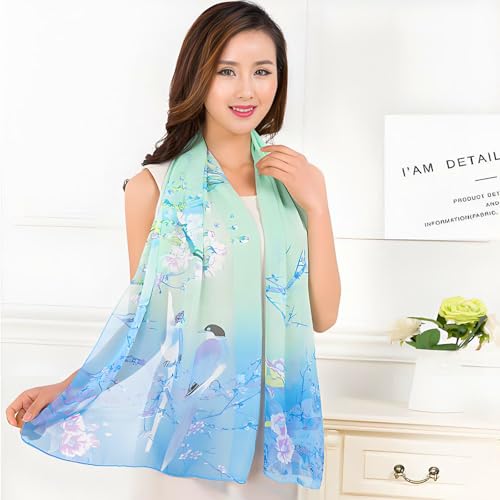 Boho Scarf for Women Lightweight Summer Scarves Fashion Shawl Wrap - color: H05