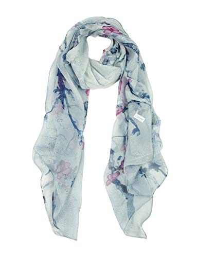 PANTONIGHT Long Chiffon Fashion Scarf Lightweight Chiffon Sheer for women - color: Grey 743