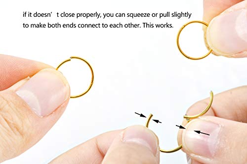 5Pcs 16G 18G Surgical Steel Nose Rings Hoop Tragus Septum Cartilage Hoop Earrings For Women Men Body Piercing Jewelry Kit Bar Length 6mm/8mm/10mm/12mm/14mm - style: 5Pcs -18G - Rose Gold - 8mm