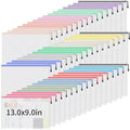 Umriox A4-48P 48pcs Mesh Zipper Pouch Bags, 16 Color, Clear Zipper Pouches for Organizing, Office, Home, Travel - style: A4-48P