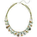 Noessla Beaded Statement Necklaces for Women Layered Chunky Bead Necklace Fashion Costume Jewelry Gifts for Mom - color: Green