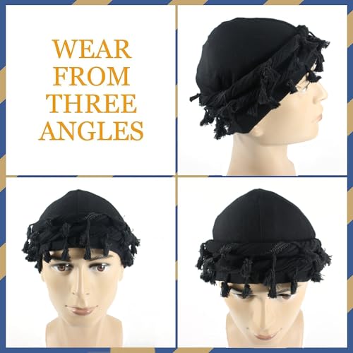 Gturytr Turban for Men Vintage Twist Head Wraps Durag Satin Lined Halo Turban for Women Modal and Satin Scarf Tie - color: Deep Grey