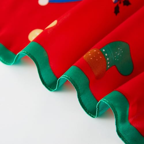 100% Mulberry Silk Neck Scarf 21''x21'' Small Square Hair Scarf for Women Men Lightweight Bandana Envelope Package - color: Snowman Pattern-red