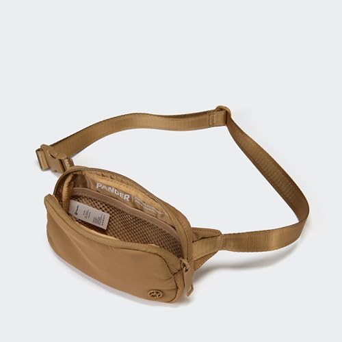 Pander Mini Belt Bag – Ultra Compact, Fits 6.7” Phone, Lipstick, Earbuds, Essentials, Small Crossbody Waist Purse, Brown Allspice - color: Brown Allspice