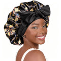YANIBEST Adjustable Satin Bonnet for Sleeping Women Double Layer Hair Wrap Reduce Friction Prevent Frizz Natural Curly Hair - color: Toucan
