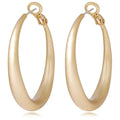 Golden Hoop Earrings For Women The Twisted Close-Fitting Hoop Shape Is Crafted With Gold-Plated Material And S925 Silver Pins Light Luxury Elegant Unique And Minimalist Style - color: GEE4007-Gold