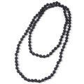 Beaded Necklace Hand Knotted for Woman - color: Lava Stone