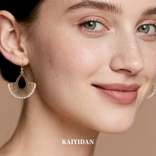 Silver/Gold Boho Dangle Statement Earrings for Women Trendy,Handmade Vintage Dainty Cute Long Drop Summer Earrings,fashion Accessories Jewelry Gifts - color: A58 Handmade Braided Rope Waterdrop Earrings