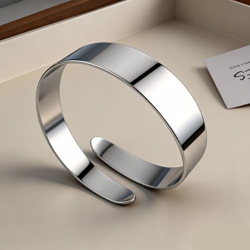 2Pcs Minimalist Simple Swirl Upper Arm Cuff Bracelets for Women Arm Bangle Armlets Adjustable - color: silver